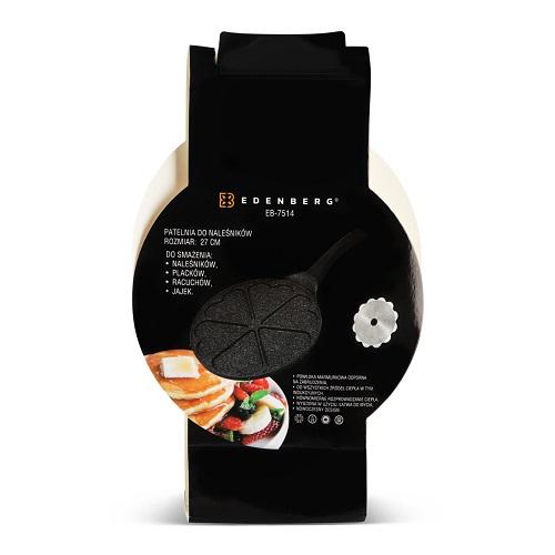 Сковорода для оладок Edenberg EB-7514 Серце із мармуровим покриттям антипригарним 27 см (EB-7514) - фото 3