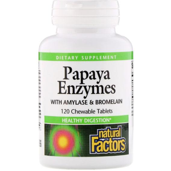Папайя Natural Factors Papaya Enzymes 120 Tabs (NFS-01749)