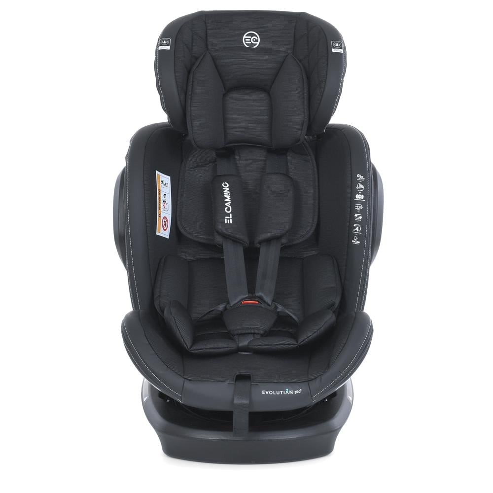 Автокресло детское ME 1045 EVOLUTION 2 0-36 кг 360° ISOFIX/Top Tether с поворотом полоска Черный (30330762) - фото 6