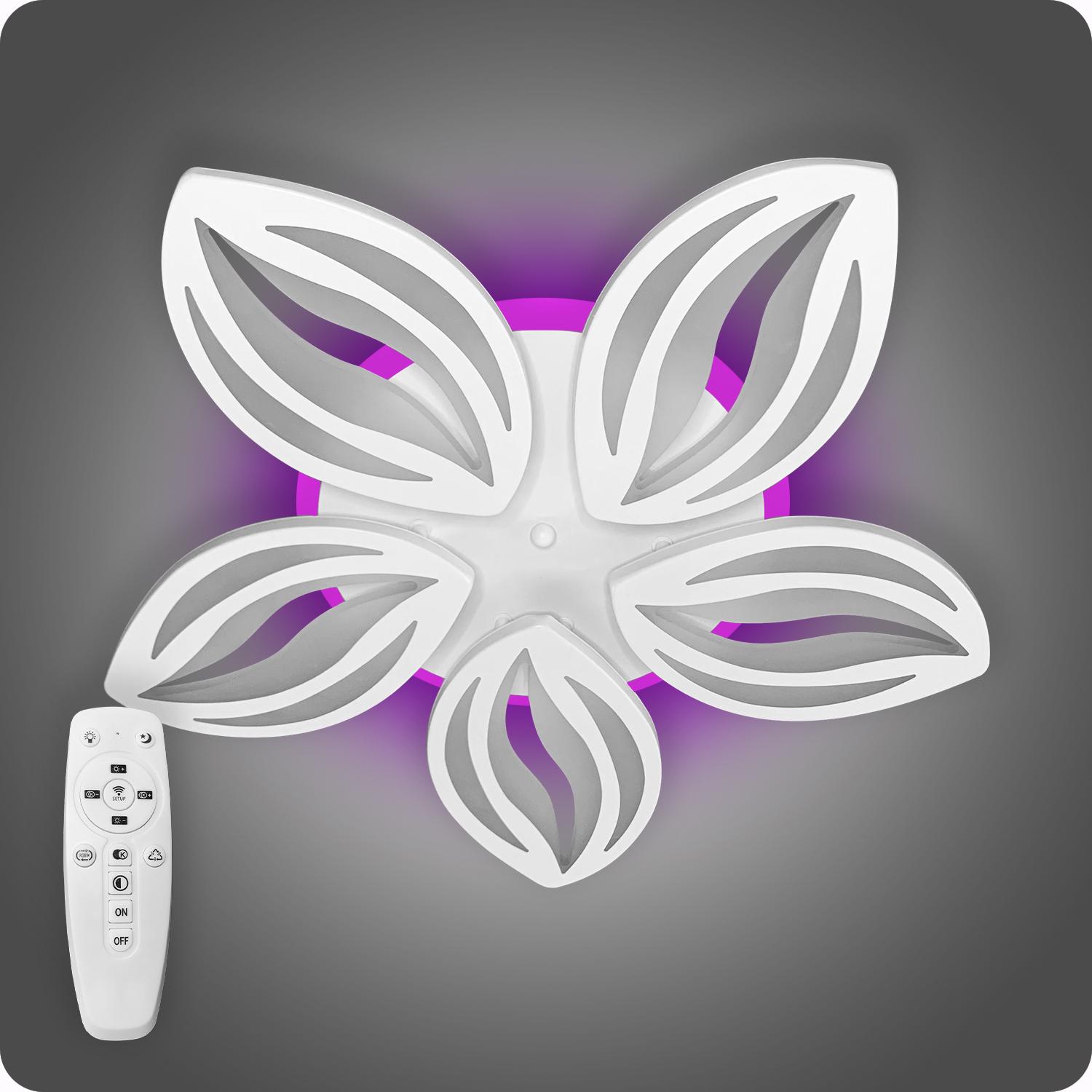 Люстра світлодіодна 517 Dlight 3color з пультом 95 Вт Білий (01735)