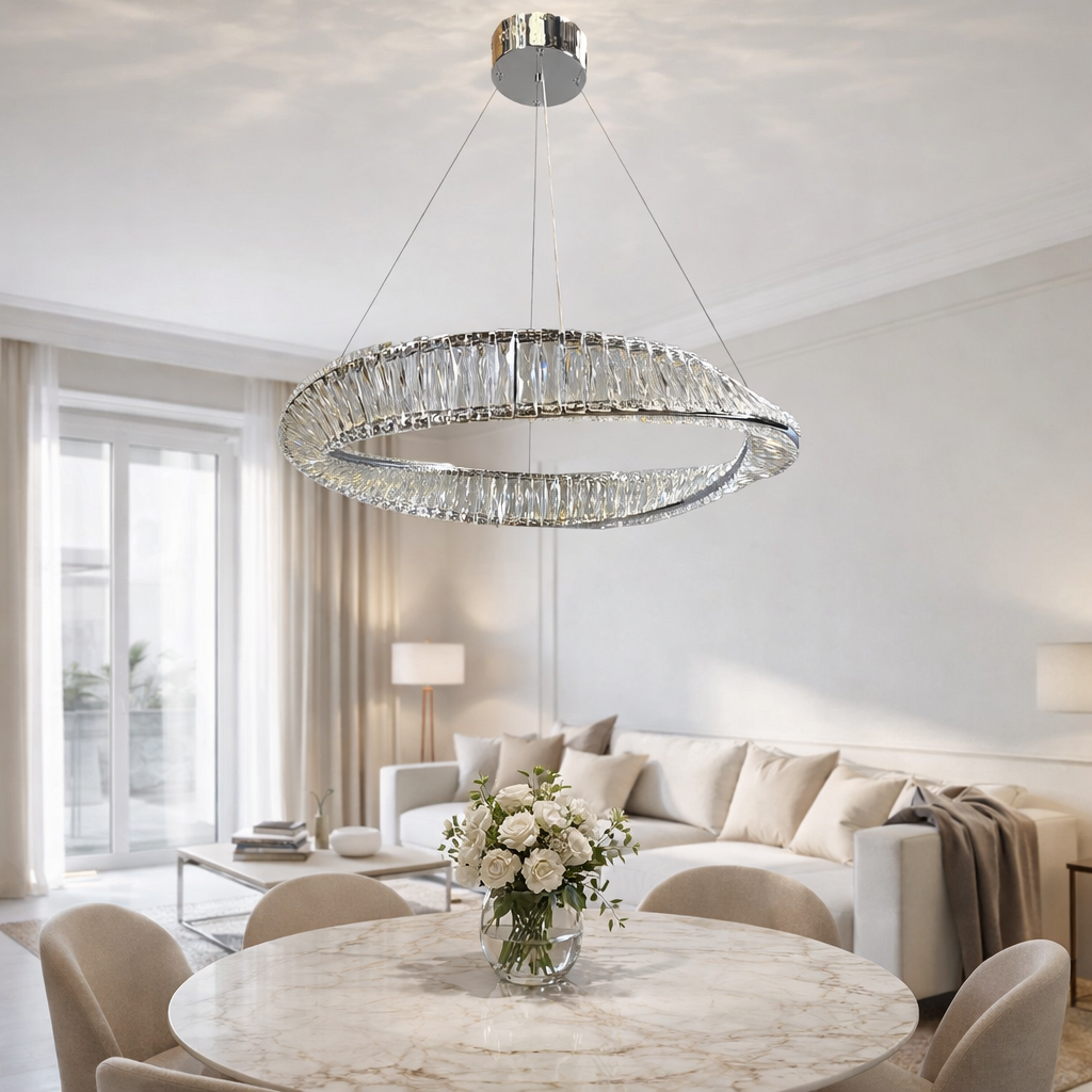 Люстра Diamond Ring Led 3 режима и пульт 76W (20287/600CH)