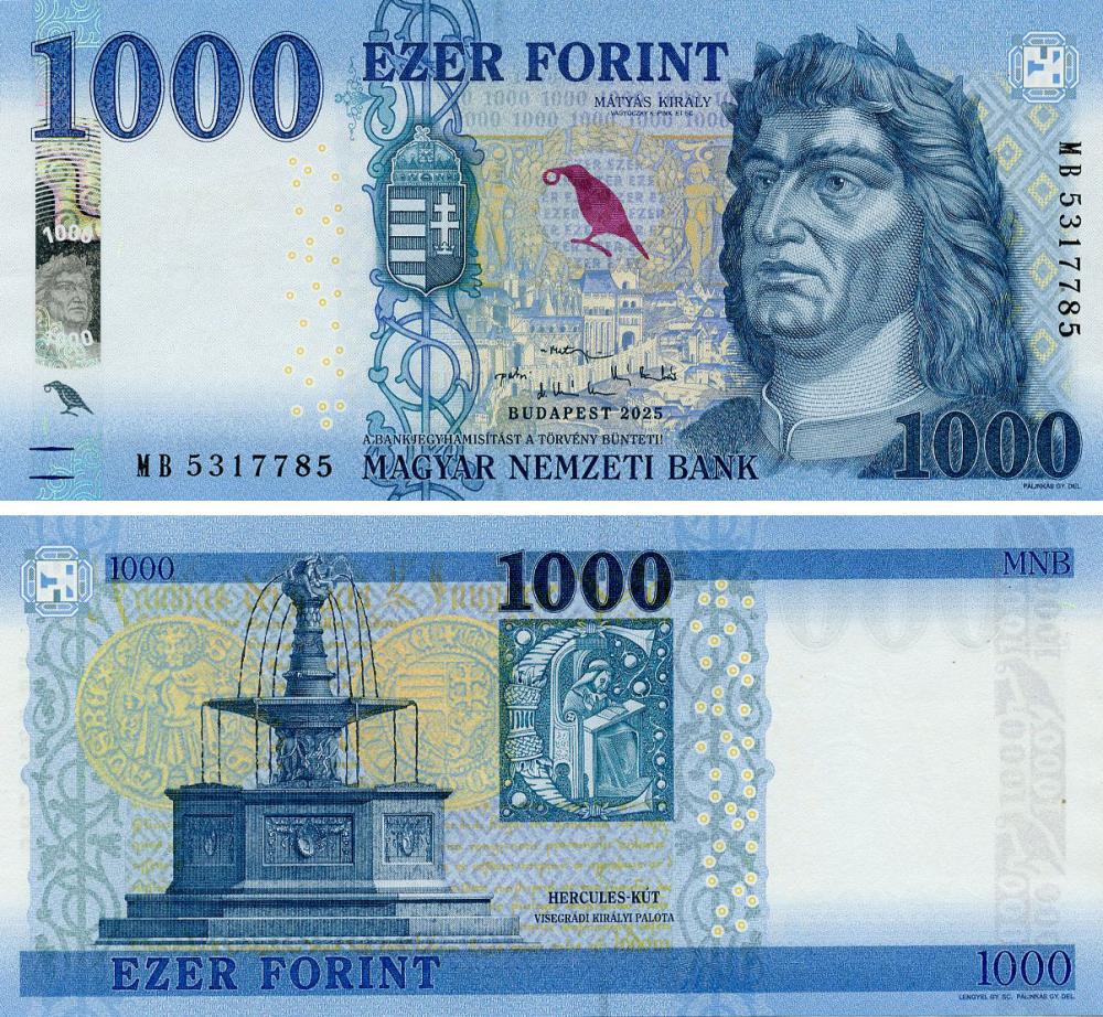 Коллекционная банкнота Венгрия 1000 форинтов 2025 UNC P203 (Б22437)