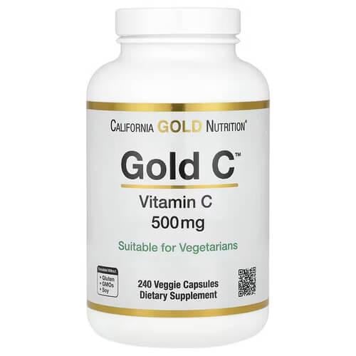 Витамин С Калифорния Gold Nutrition Gold Vitamin C 500 мг 240 капс. (CGN-00934)