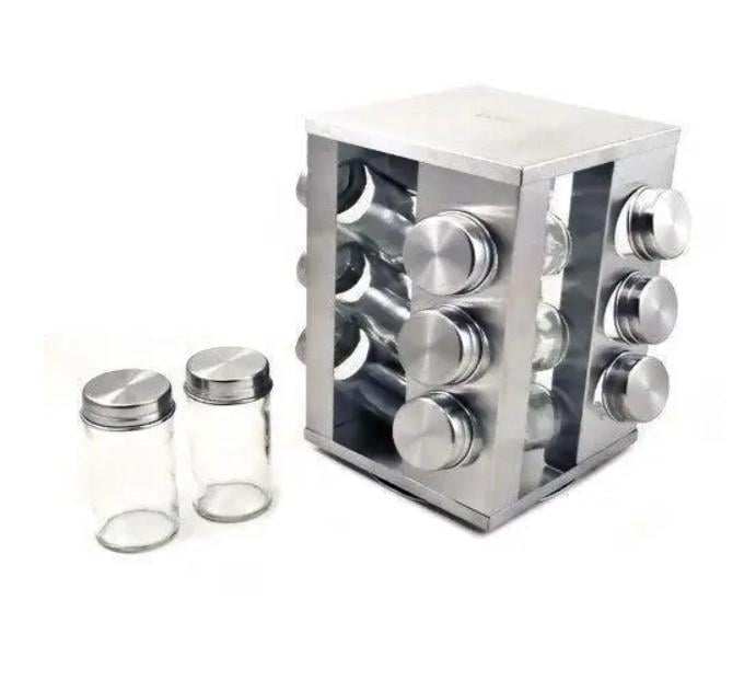 Набор емкостей для специй Unique на подставке 12в1 - фото 5 Набор емкостей для специй Unique на подставке 12в1 - фото 5