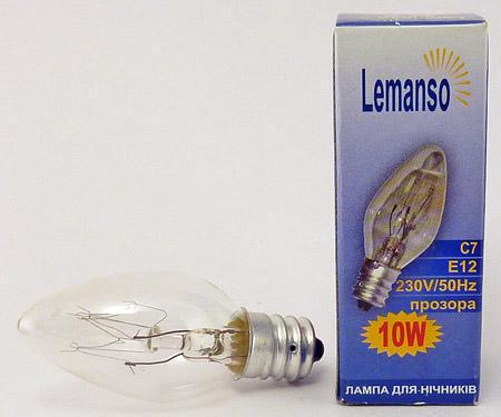 Лампа для ночников Lemanso C7 220V 10W E12 в коробке (29176654)