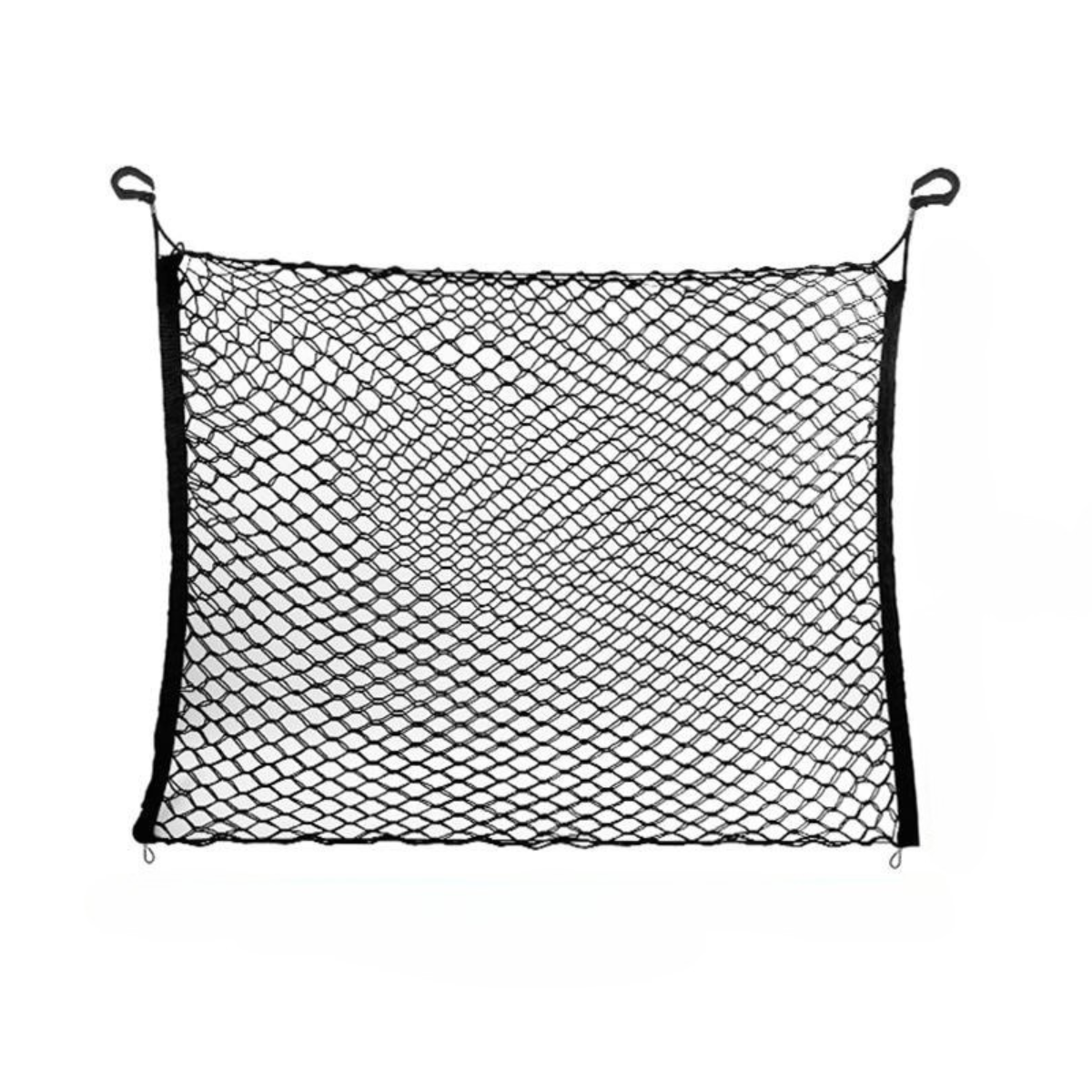 Органайзер сетка в багажник Фиксатор багажа на крючках в авто 120х90 см Черный (40040)