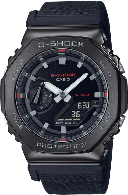 Наручные часы мужские Casio G-Shock GM-2100CB-1A ударопрочные с водозащитой 200 м/подсветкой Черный (3052734130)