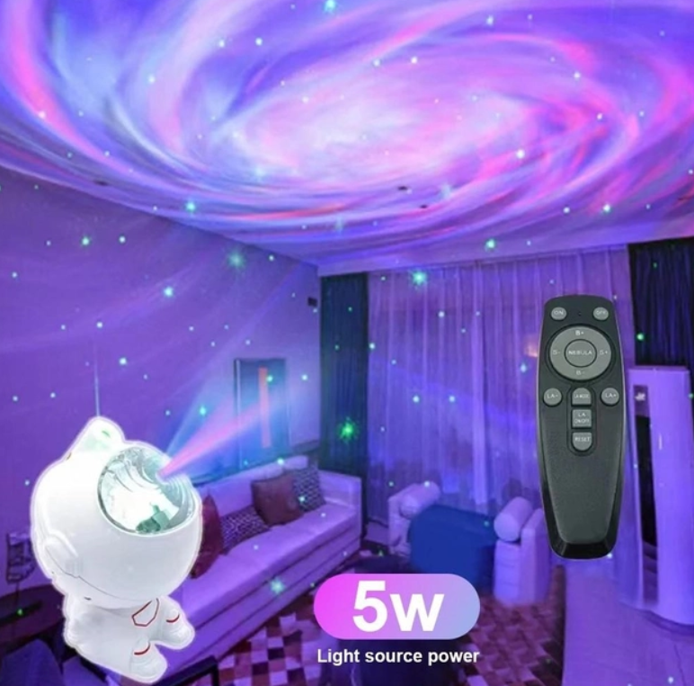 Ночник-проектор звездного неба Сидящий астронавт лазерный с пультом Белый (ST-2536) - фото 3 Ночник-проектор звездного неба Сидящий астронавт лазерный с пультом Белый (ST-2536) - фото 3