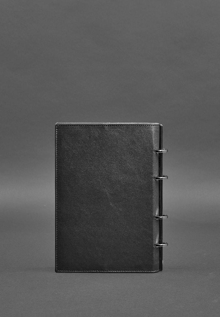 Блокнот шкіряний Софт-бук 9.0 на кільцях з твердою обкладинкою Чорний (A-026821) - фото 6 Блокнот шкіряний Софт-бук 9.0 на кільцях з твердою обкладинкою Чорний (A-026821) - фото 6