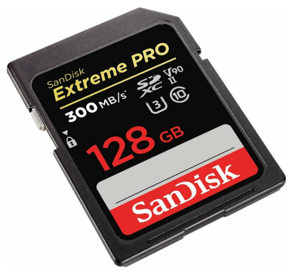 Карта памяти SanDisk Extreme Pro 128 Gb Class 10 UHS-I U3 V90 W260 Mb s R-300 Mb sSDSDXDK-128G-GN4IN (560981)