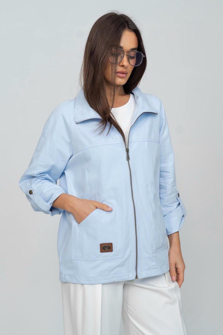 Куртка-блейзер жіноча Рішельє денім 3XL Блакитний (33304001)
