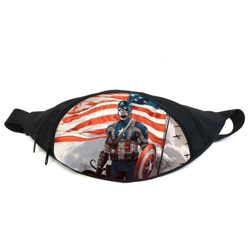 Поясная сумка-бананка Cappuccino Toys GB-Captain America 07 Черный (2399980038)