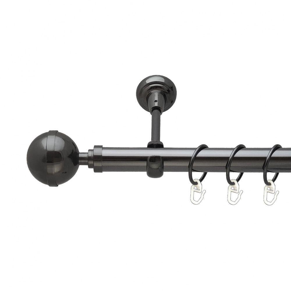 Карниз Orvit Калисто однорядный гладкий 25 мм 300 см Оникс (6706557)