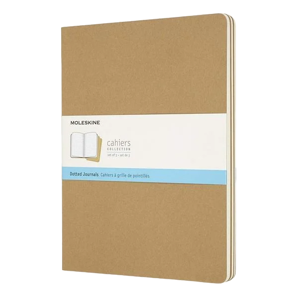 Блокнот Moleskine Cahier большой 3 шт. Бежевый (QP424-3шт)