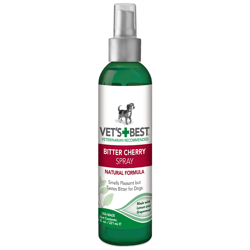 Спрей для собак Vet's Best Bitter Cherry Spray Антигризин Горькая Вишня для прекращения привычки грызть вещи в доме 221 мл (vb10090) - фото 1