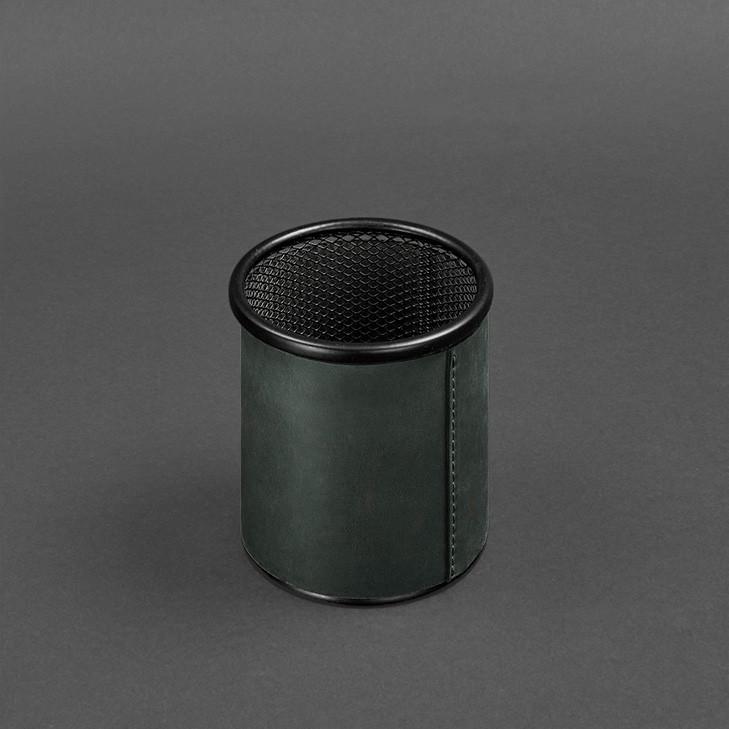 Стакан для ручек в кожаном чехле Crazy Horse Зеленый (A-027813) - фото 4 Стакан для ручек в кожаном чехле Crazy Horse Зеленый (A-027813) - фото 4