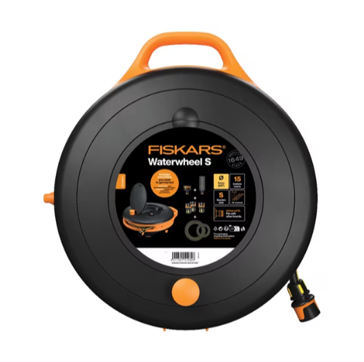 Котушка зі шлангом Fiskars S 3/8" 9 мм L 15 м з набором аксесуарів (1071660)