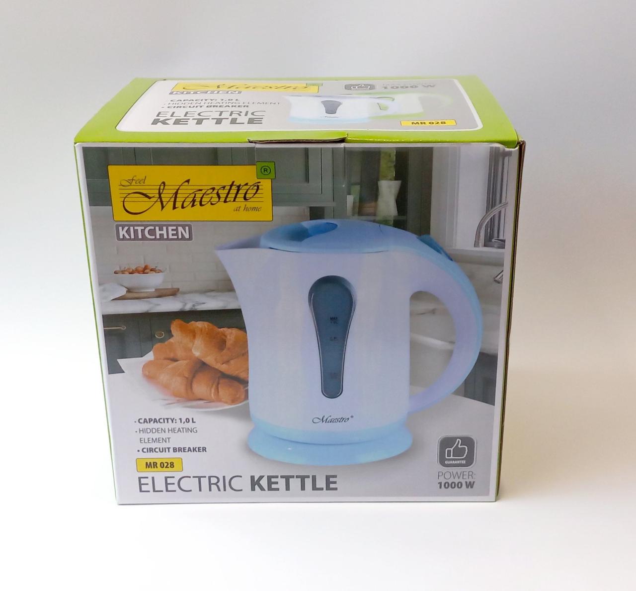 Чайник електричний Maestro MR-028-BLUE - фото 8 Чайник електричний Maestro MR-028-BLUE - фото 8
