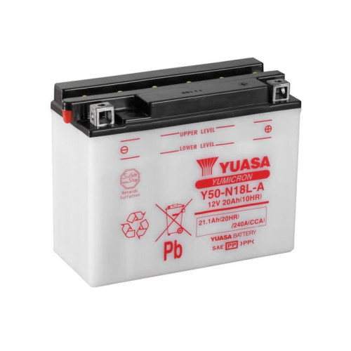 Аккумулятор YuasaBatteryEuropeGmb МОТО YuMicron Battery Y50-N18L-A сухозаряженный 12V 21,1Ah