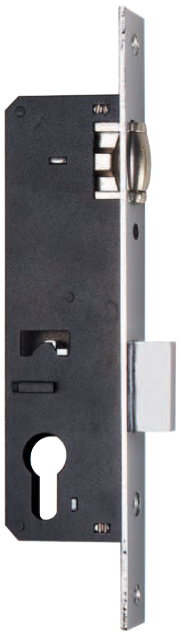 Замок з роликом Siba 10055 для алюмінієвих дверей B 25 мм (10055-25 CP)