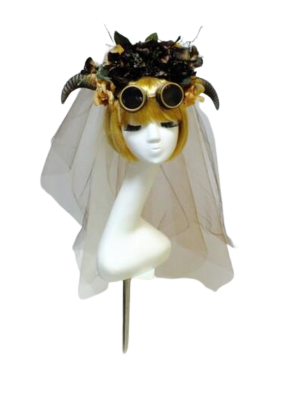 Обруч Фея Стимпанк с фатой Seta Decor 18-961