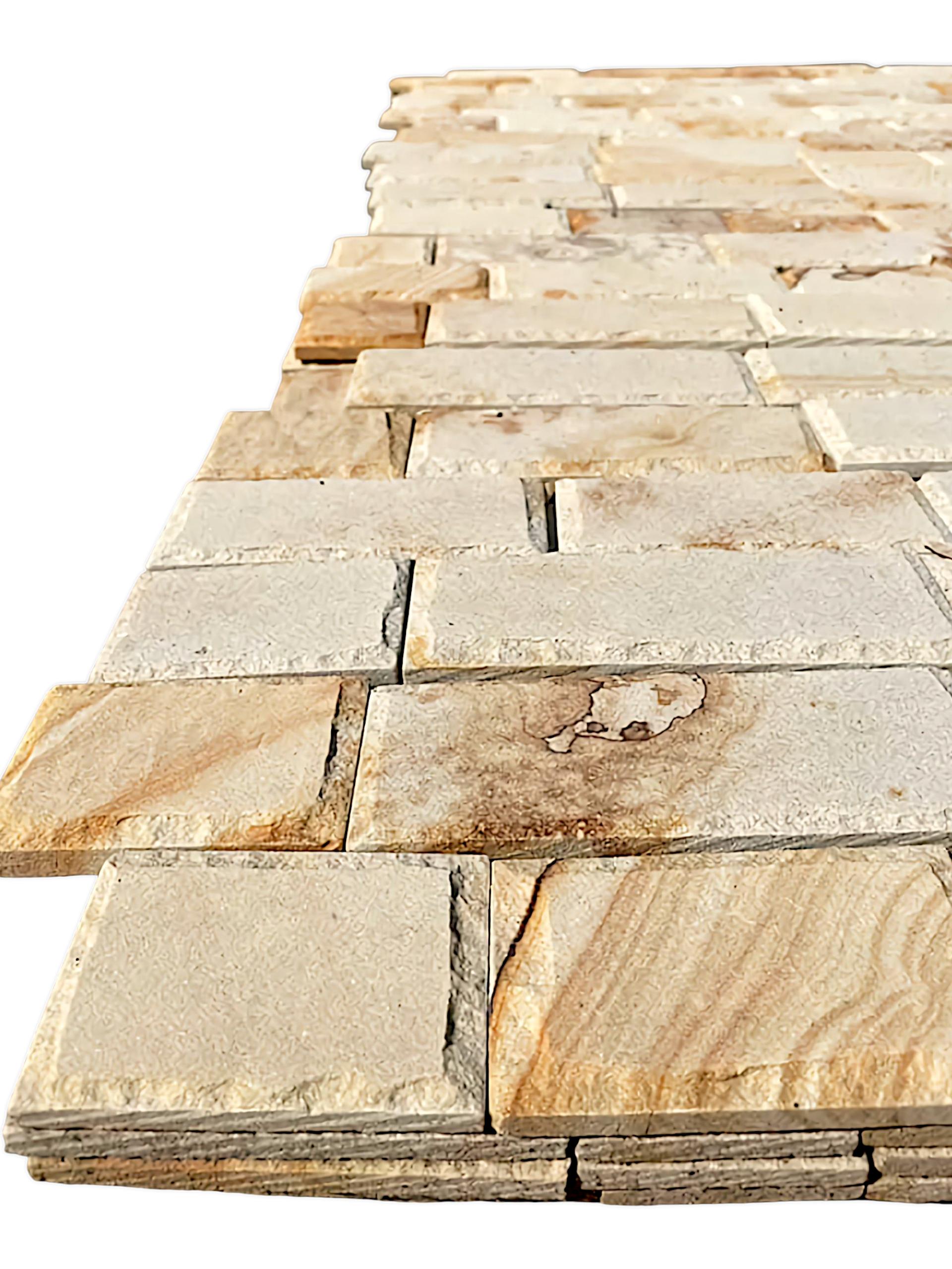 Плитка пиляна рустована для фасаду та каміну з каменю пісковику STONELAK OLD TOWN 15х30 см 1 м.кв. (991019)