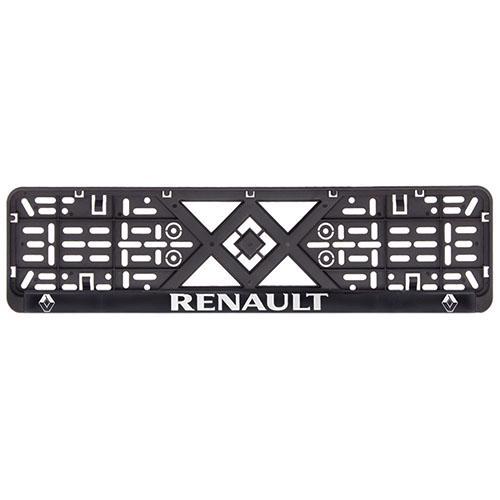 Рамка номерного знака Renault пластиковая c рельефной надписью