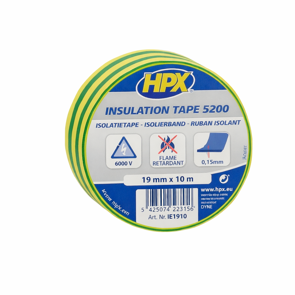 Ізоляційна стрічка HPX IE1910 HPX5200 19 мм х 10 м Жовтий (29424953) Ізоляційна стрічка HPX IE1910 HPX5200 19 мм х 10 м Жовтий (29424953)