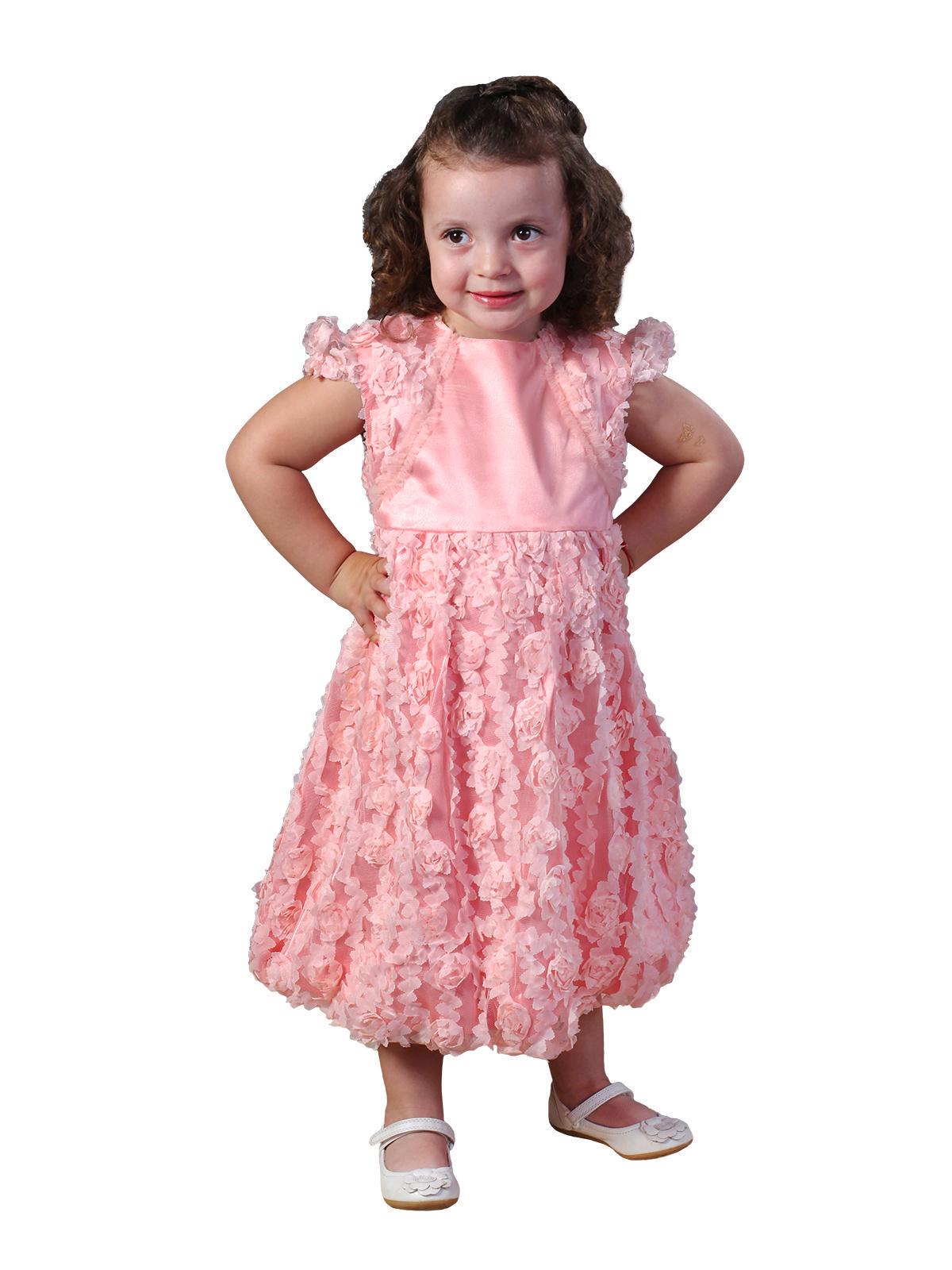 Платье праздничное Piccolo 128 см Персиковый Полина