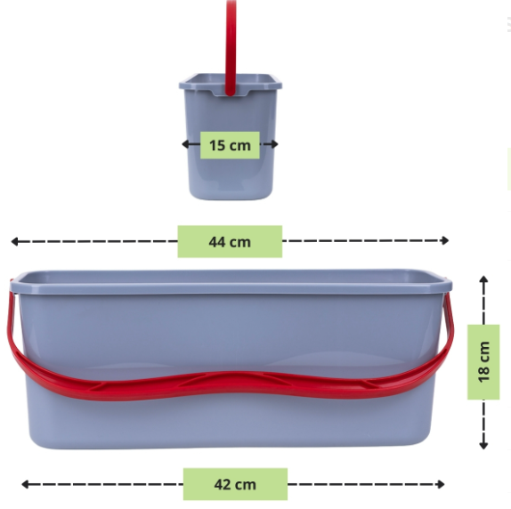 Ведро для широкой швабры Valsar 45x15x17 см (0404) - фото 3 Ведро для широкой швабры Valsar 45x15x17 см (0404) - фото 3