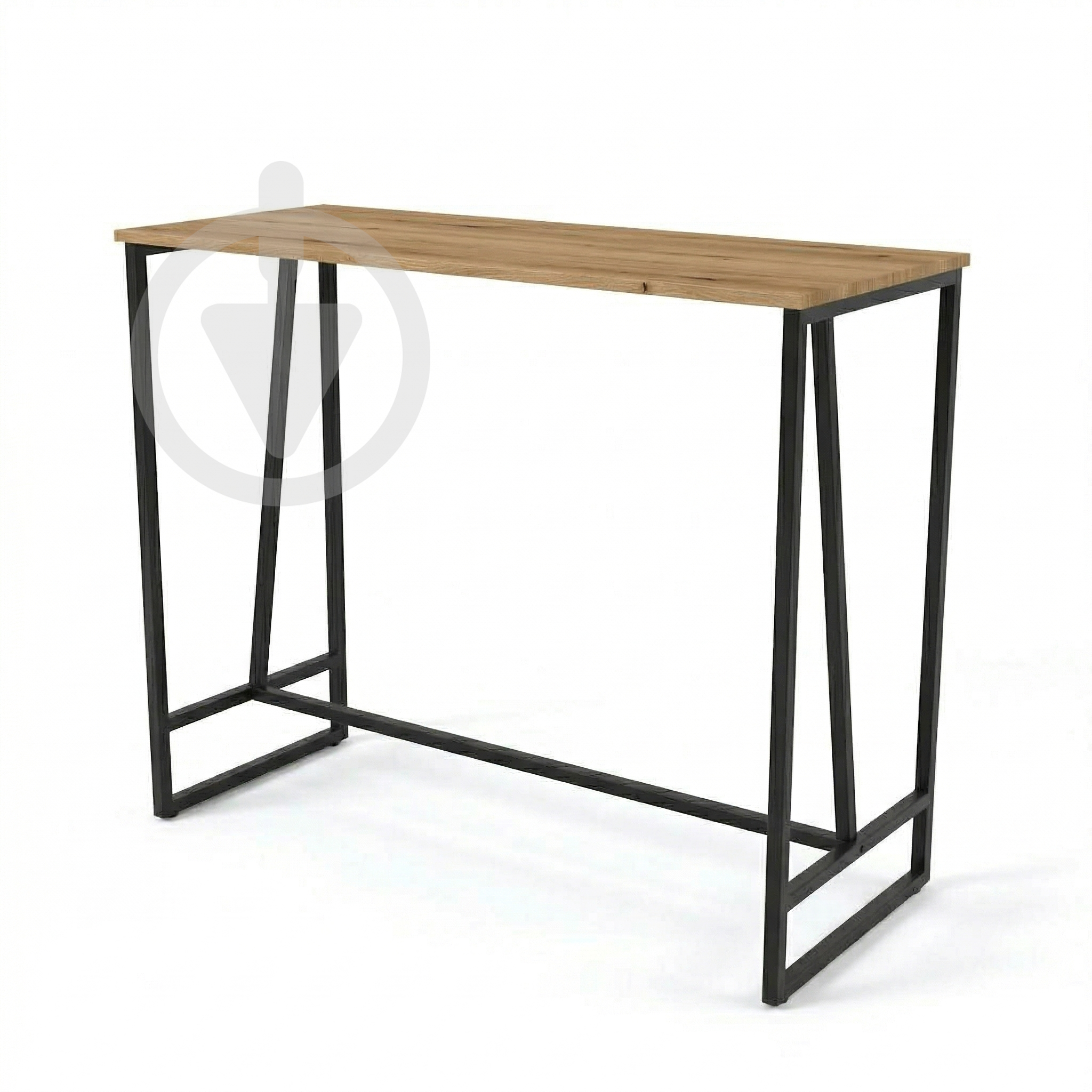 Барный стол AVVS Remond Лофт 1110х470 мм ДСП 18 мм/металлический каркас Черный/Дуб Эвок