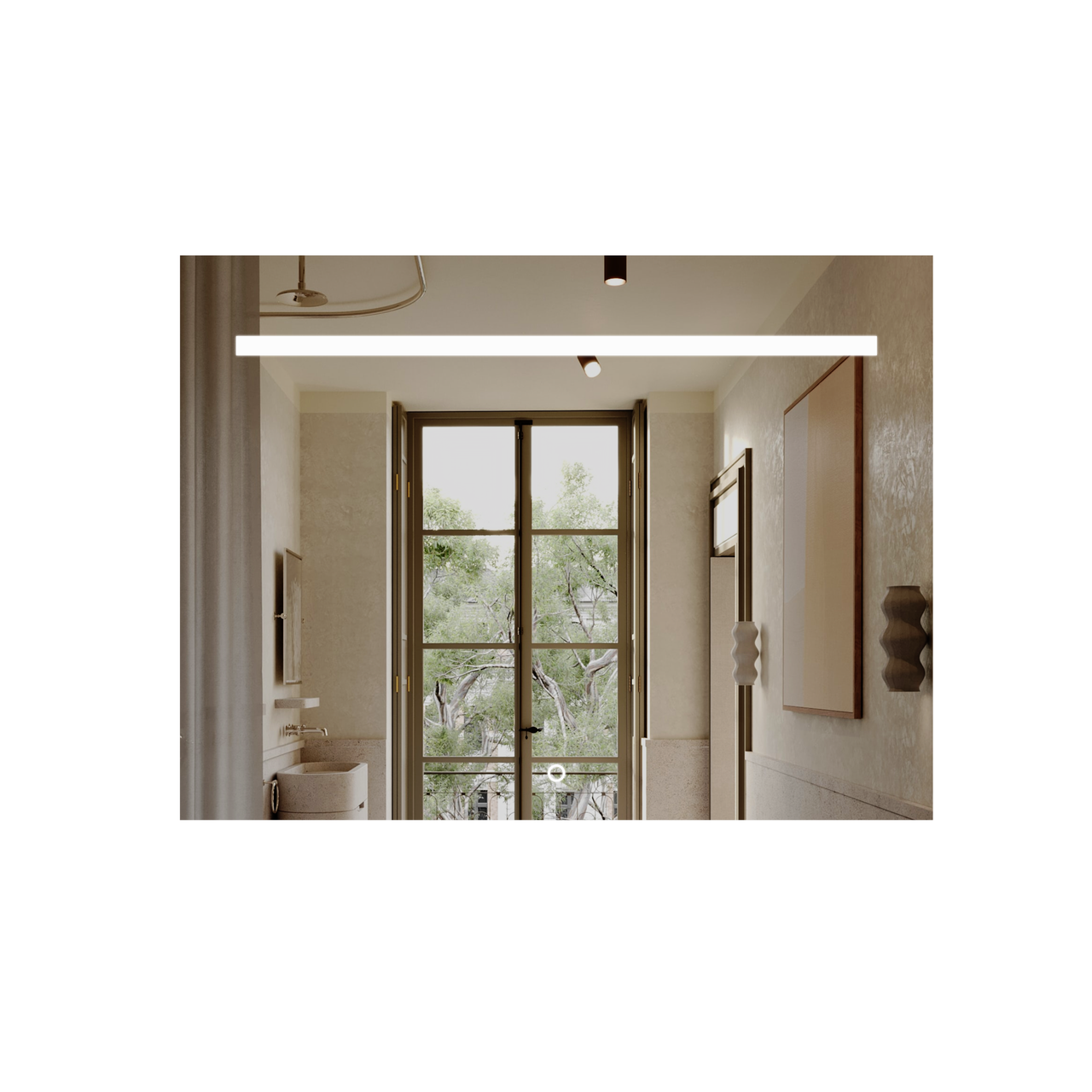 Зеркало в ванную AVKO DF61 с подсведкой прямоугольное 800х600х35 мм (2371516826_12ka_2)