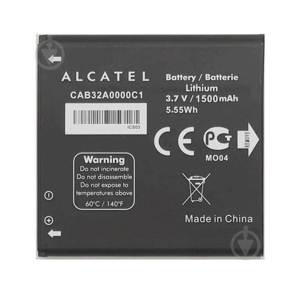 Батарея Alcatel CAB32A0000C1 / CAB32A0000C2 (One Touch 916, 916D, 991, 991D, 992, 992D, One Touch Star 6010D, 6010X) 1500 мА*ч Батарея Alcatel CAB32A0000C1 / CAB32A0000C2 (One Touch 916, 916D, 991, 991D, 992, 992D, One Touch Star 6010D, 6010X) 1500 мА*ч