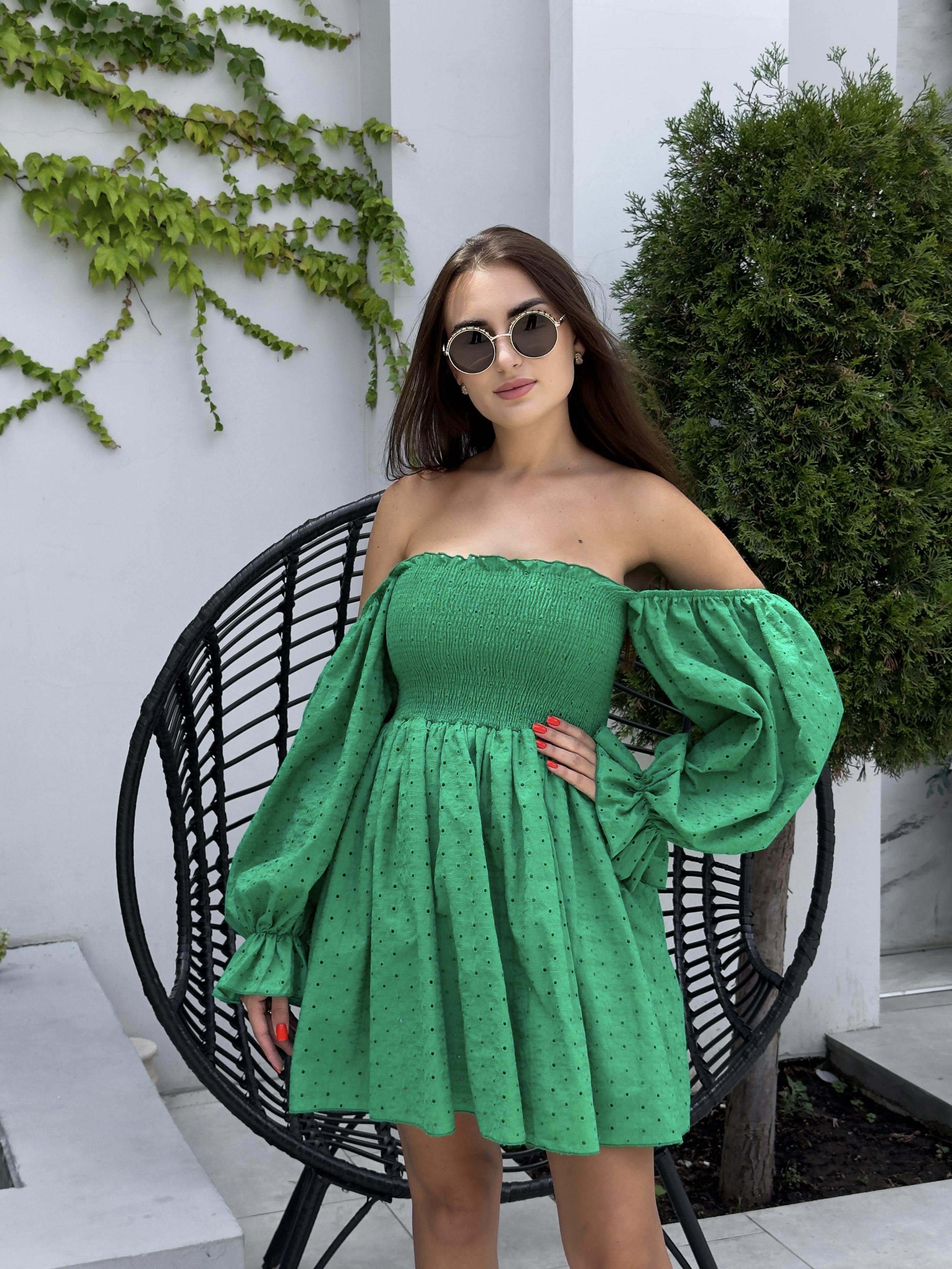 Платье женское прошва р. 42-48 Зеленый (701/Д)