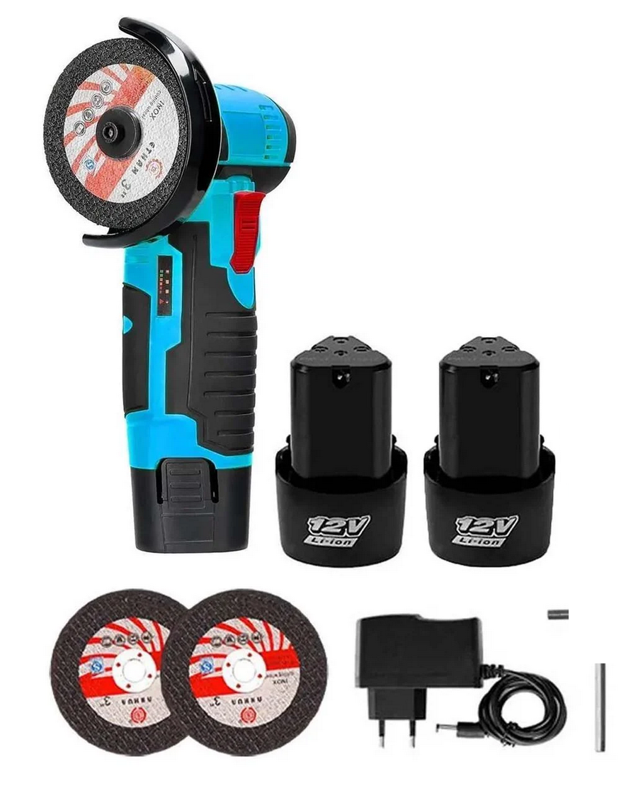 Болгарка аккумуляторная 19500 об/мин 2хАКБ и 2 диска 75 мм (id_96789)