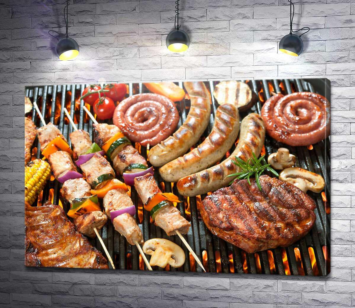 Картина ArtPoster Мясное ассорти на гриле 100x67 см Модуль №1 (004512) Картина ArtPoster Мясное ассорти на гриле 100x67 см Модуль №1 (004512)