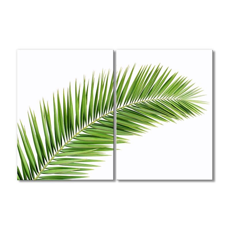 Картина модульная Ветка пальмы 2 модуля 70x105 см