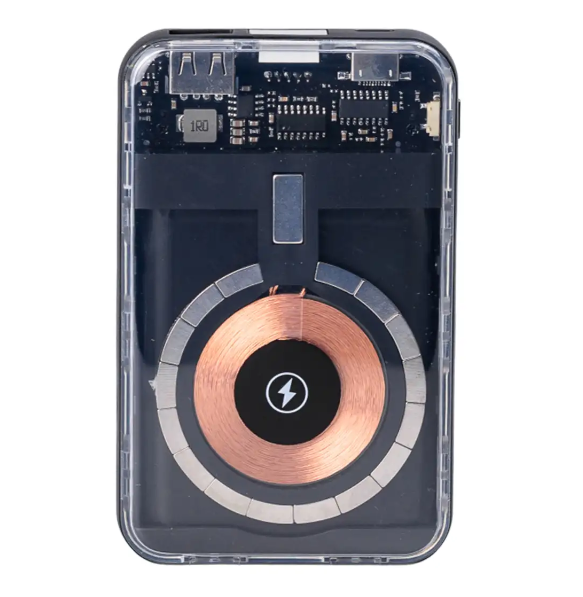 Повербанк магнитный 10000 mah USB-С/USB-A/microUSB