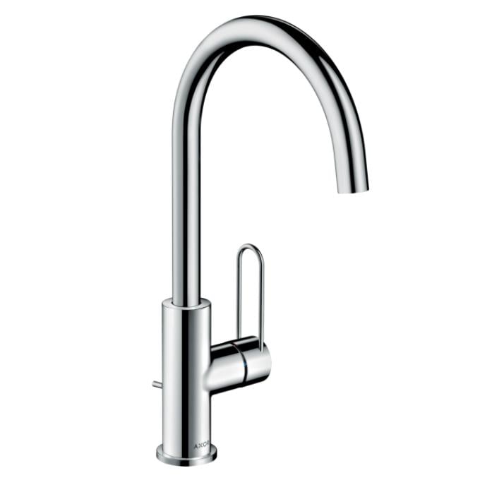 Смеситель для умывальника Axor Uno 240 с ручкой Loop и донным клапаном Хром (38036000)