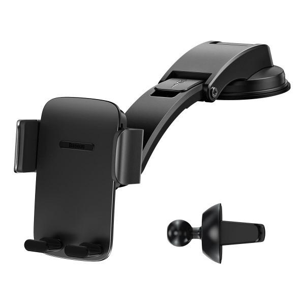 Тримач холдер автомобільний Baseus Easy Control Clamp Car Mount Holder A Set SUYK010001 Black