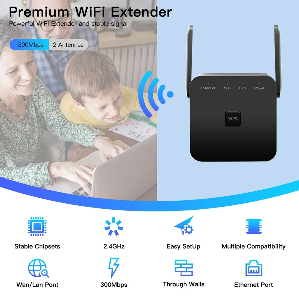 Ретранслятор WiFi Amplifier Pro 300 Мбіт/с (14421993) - фото 4