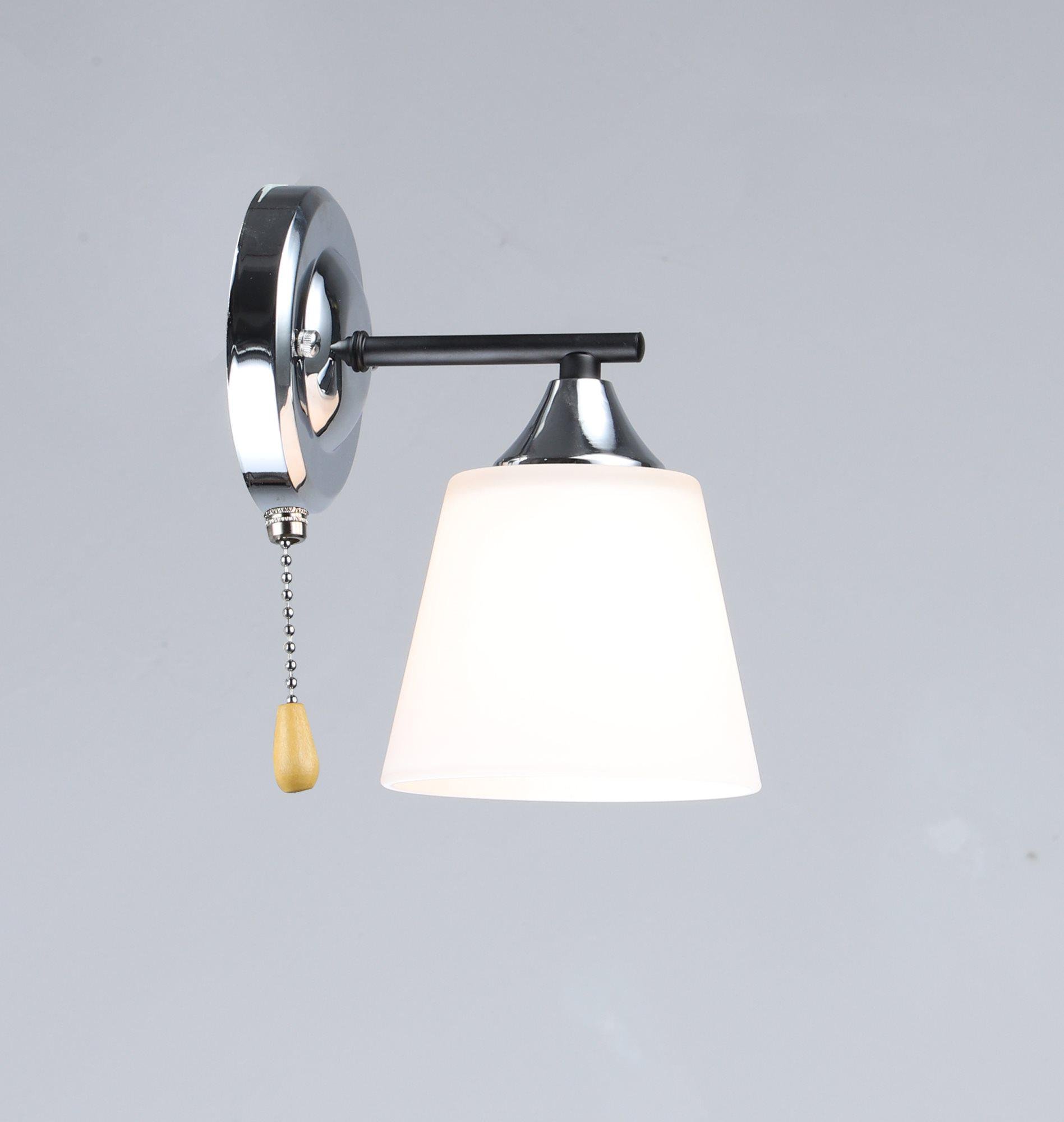 Бра настінне на 1 плафон VALESO K2311/1 W Чорний/Хром (E27) - фото 2 Бра настінне на 1 плафон VALESO K2311/1 W Чорний/Хром (E27) - фото 2