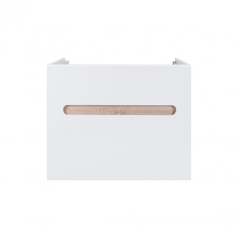 Тумба подвесная Q-tap Virgo 700х580х437 White/Whitish oak (QT1874TPА701W)