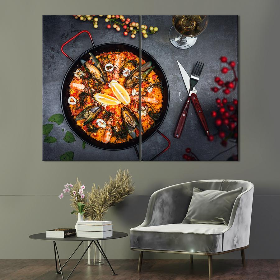 Настенний декор Испанская классическая паэлья с морепродуктами 165x122 см (A536-2)