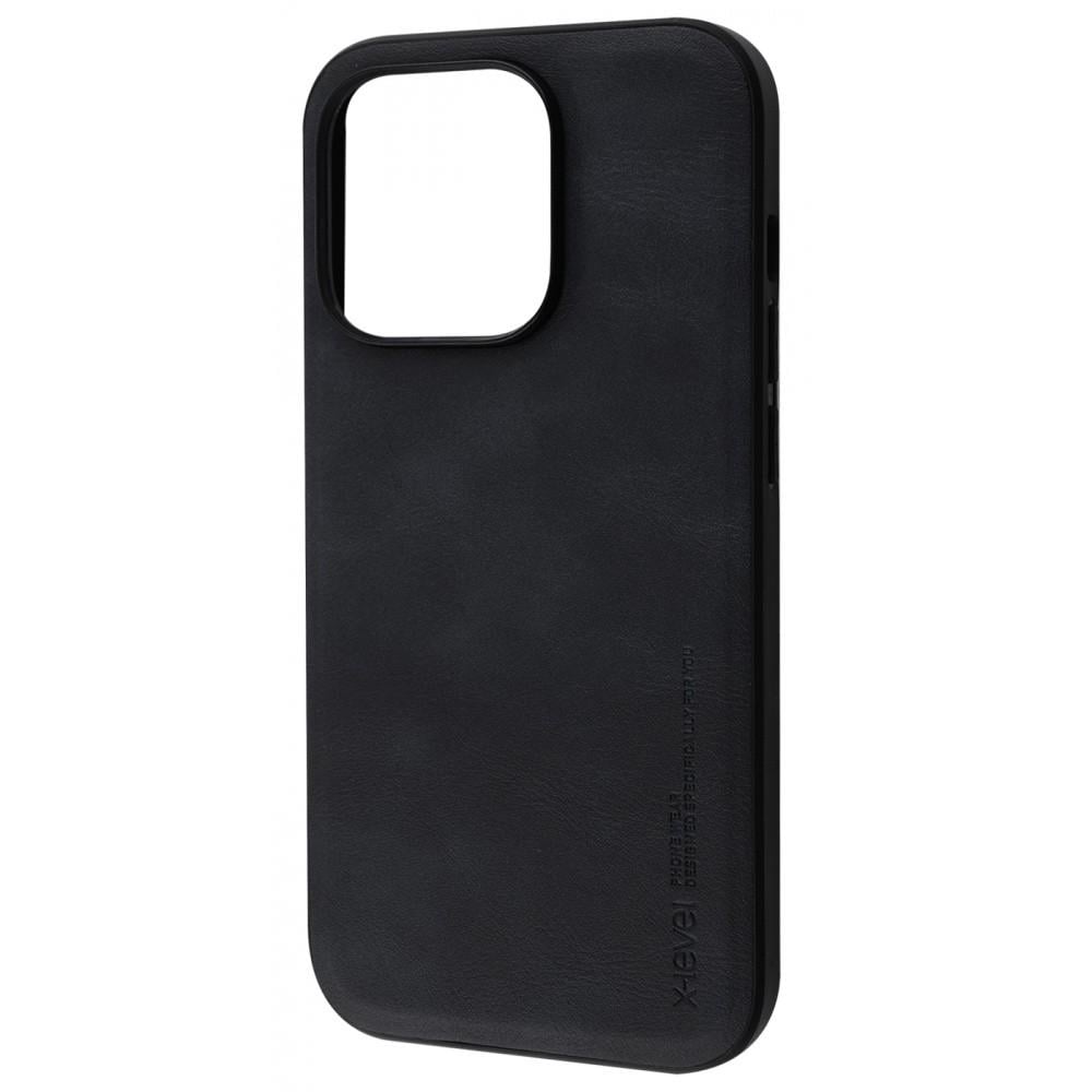 Чохол однотонний X-Level EARL III (TPU+PU) iPhone 14 Plus black