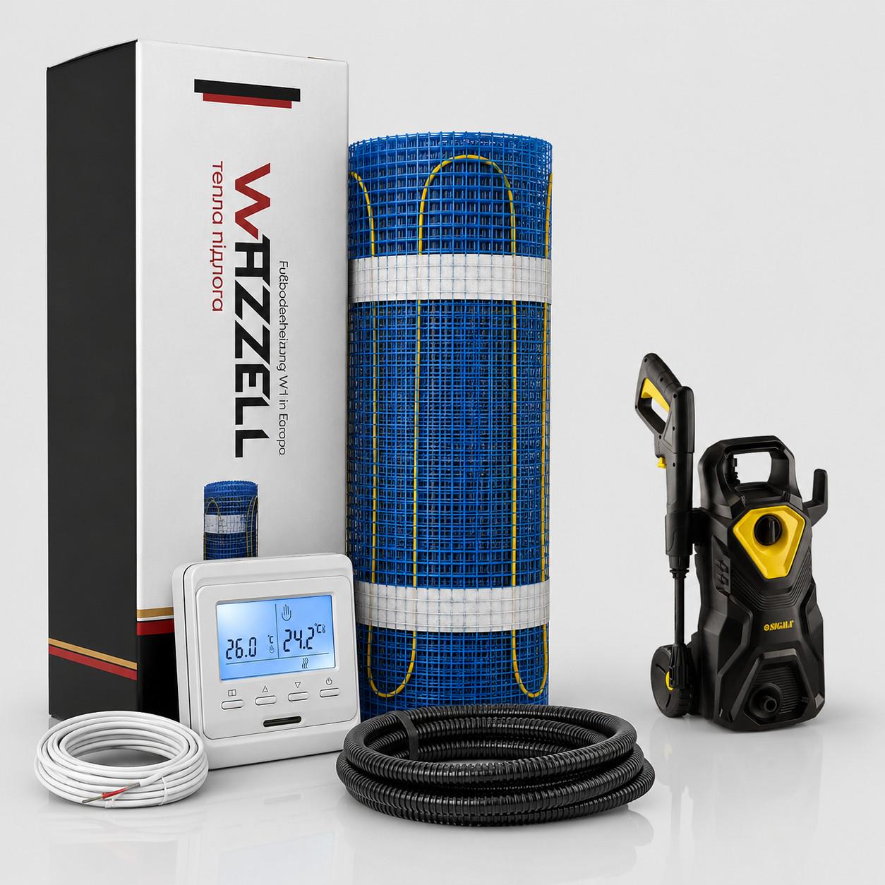 Теплый пол Wazzell EasyHeat 4 м2 800Вт под плитку программатор и мойка высокого давления Sigma Теплый пол Wazzell EasyHeat 4 м2 800Вт под плитку программатор и мойка высокого давления Sigma