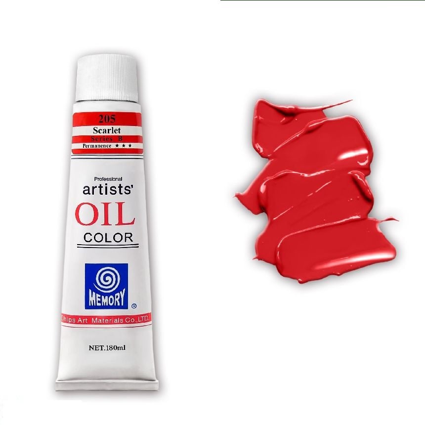 Краска масляная Memory professional 180 мл Алый