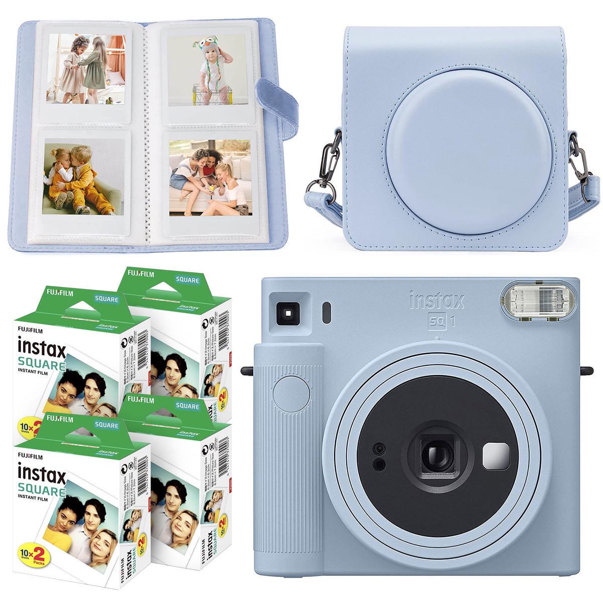 Подарунковий набір Fujifilm Instax Square SQ1 фотопапір 80 шт./чохол/фотоальбом 80 фото Блакитний
