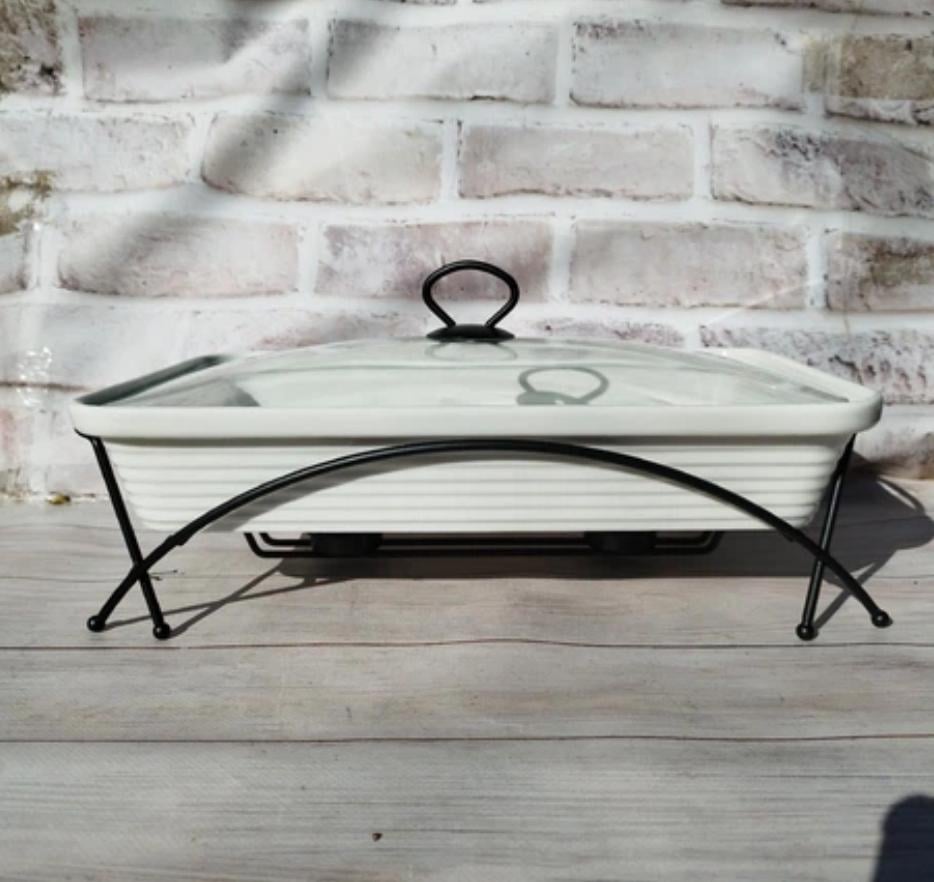 Мармит прямоугольный Maestro керамика 2,4 л Белый (MR-11562-73)