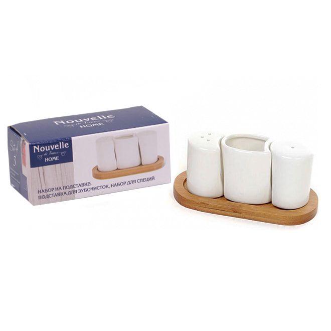 Набір для спецій Flora Naturel на бамбуковій підставці (32551) - фото 2 Набір для спецій Flora Naturel на бамбуковій підставці (32551) - фото 2